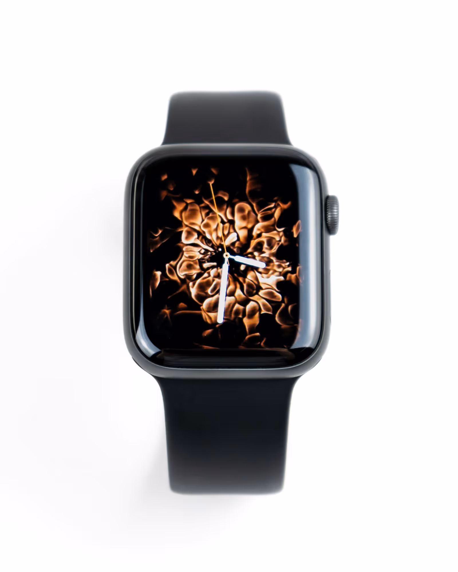 Apple Watch com tela de monitoramento de sono exibindo gráfico de fases Apple Watch com tela de monitoramento de sono exibindo gráfico de fases